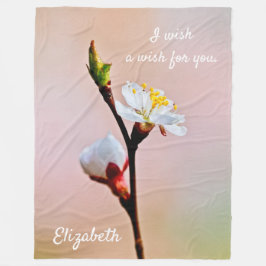 Cobertor De Velo Duas Lindas Flores Apricot Japonesas