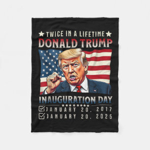 Cobertor De Velo Duas Vezes Numa Inauguração Do Presidente Trump D
