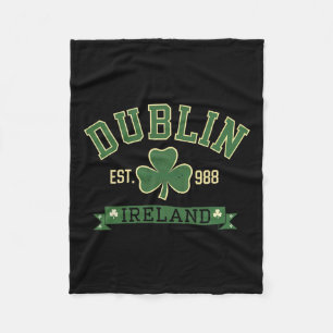 Cobertor De Velo Dublin Irlanda Clover Leaf Shamrock St Patricks Da