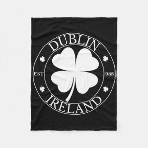 Cobertor De Velo Dublin Irlanda Est 988 Folha de Trevo Shamrock St.