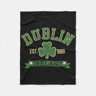 Cobertor De Velo Dublin Irlanda Folha de Trevo Shamrock Dia de São