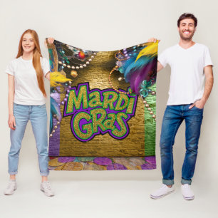 Cobertor De Velo Dúbloons gráficos com o tema Mardi Gras de Slipper