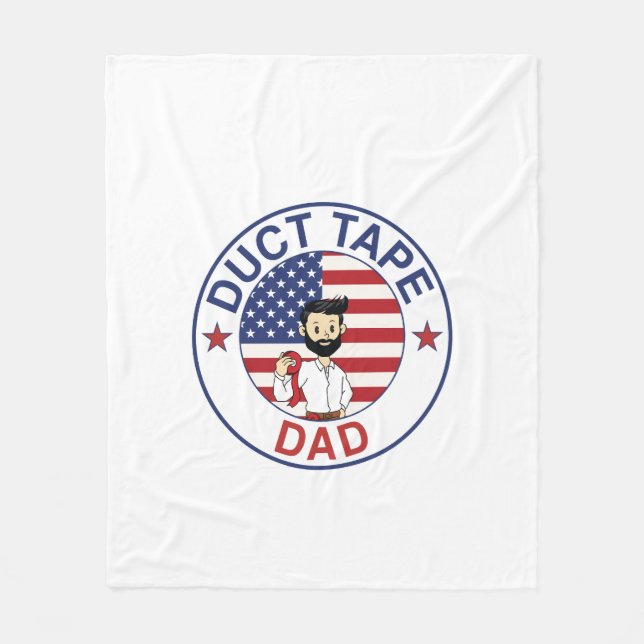 Cobertor De Velo Duct Tape Dad - Fleece Blanket (Frente)