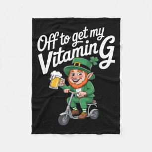 Cobertor De Velo Duende engraçado vitamina g scooter dizendo Duende