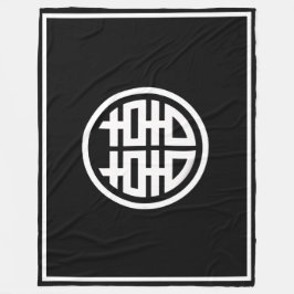 Cobertor De Velo Dupla Felicidade/Preto - Grande Folha