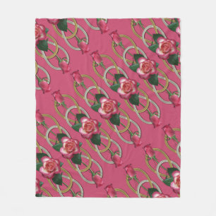 Cobertor De Velo Duplos Rosas Dourados do Infinity Silver + seu bac