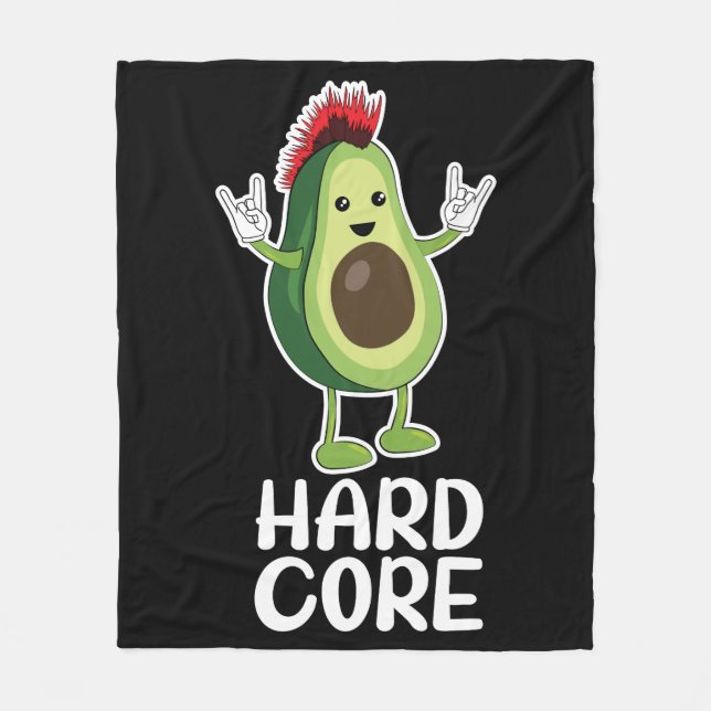Cobertor De Velo Duro Core Avocado Funny (Frente)