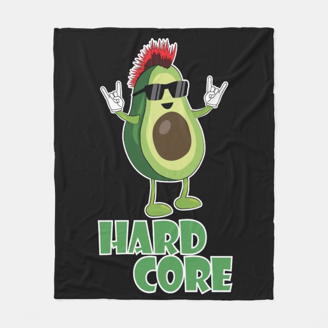 Cobertor De Velo Duro Core Avocado Funny (Frente)