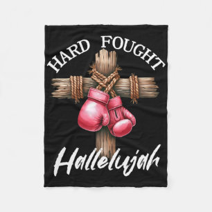Cobertor De Velo Duro Lutou Hallelujah Boxando Luvas Deus Fé Jes