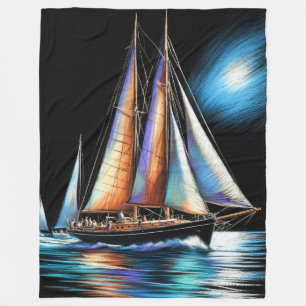 Cobertor De Velo Duro Pastel Drael Sailboat