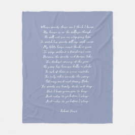 Cobertor De Velo Dusty Blue Custom Poem Song Lyric Quote 