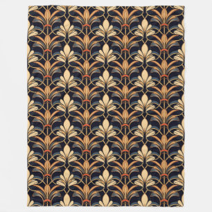 Cobertor De Velo Dusty Blue e Orange Art Deco