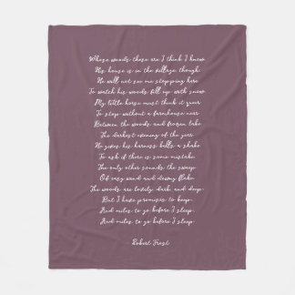 Cobertor De Velo Dusty Purple Custom Poem Song Lyric Quote 