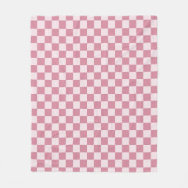 Cobertor De Velo Dusty rose checkerboard pattern