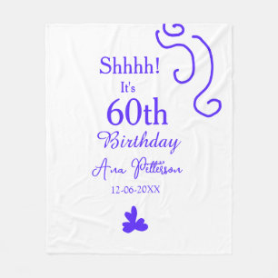 Cobertor De Velo É 60º aniversário adicionar nome roxo espanhol r