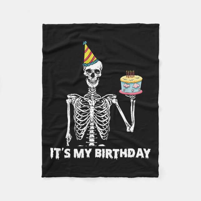 Cobertor De Velo É a minha Festa de aniversário Feliz Aniversário d (Frente)