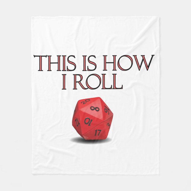 Cobertor De Velo É Assim Que Eu Rolo Um Engraçado Dice RPG (Frente)