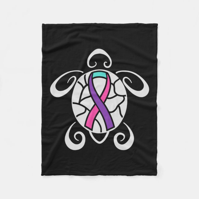 Cobertor De Velo E Fita De Cancer Da Tiroide (Frente)