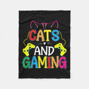 Cobertor De Velo E Jogos Para O Amante De Gatos Jogador De Video Ga