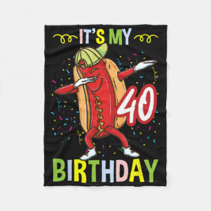 Cobertor De Velo É Meu 40º Aniversário Cachorro Quente Homens Mulhe