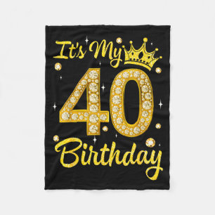 Cobertor De Velo É Meu 40º Aniversário Mulheres Rainha Coroa de Dia