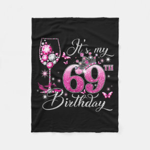 Cobertor De Velo É Meu 69º Aniversário Rosa 69 Anos de Idade Aniver