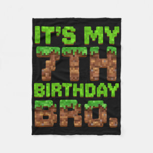 Cobertor De Velo É Meu 7º Aniversário Bro Pixel Game Engraçado 7 An