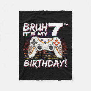 Cobertor De Velo É meu aniversário de 7 anos Video Game 7º Aniversá