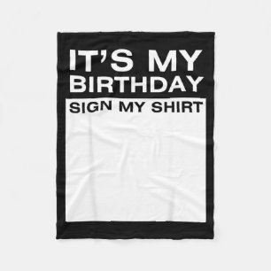 Cobertor De Velo É Meu Aniversário Sinal Minha Camisa Divertido Hom
