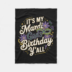 Cobertor De Velo É Meu Mardi Gras Birthday Yall New Orleans Swea