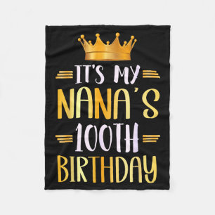 Cobertor De Velo É o 100º Aniversário da Minha Nana Feliz 100 Anos