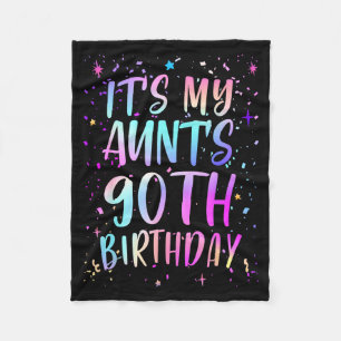 Cobertor De Velo É o 90º Aniversário da Minha Tia Colorido Feliz 90