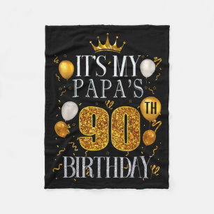 Cobertor De Velo É o 90º Aniversário do Meu Papai Feliz Aniversário