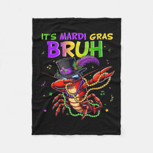 Cobertor De Velo É o Mardi Gras Bruh Dabbing Crawfish Carnaval para