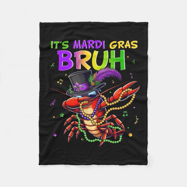 Cobertor De Velo É o Mardi Gras Bruh Dabbing Crawfish Carnaval para (Frente)