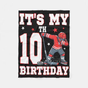 Cobertor De Velo É o Meu 10º Aniversário Menino Hóquei no Gelo Dabb