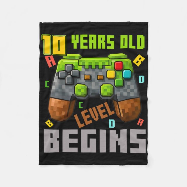 Cobertor De Velo É o meu 10º aniversário Pixel Gaming Controller 10 (Frente)