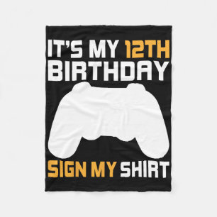 Cobertor De Velo É o meu 12º aniversário assine a minha camiseta Vi