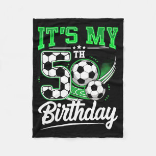 Cobertor De Velo É o Meu 5º Aniversário Bola de Futebol para Menino