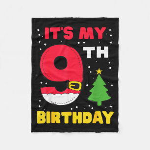 Cobertor De Velo É o meu 9º aniversário de Natal 9 anos de idade Pa