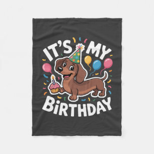 Cobertor De Velo É o Meu Aniversário Dachshund