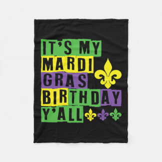 Cobertor De Velo É o meu aniversário do Mardi Gras Yall, Mardi Gras