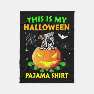 Cobertor De Velo É O Meu Figurino De Halloween Pajama English Buldo