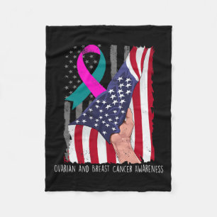 Cobertor De Velo E Sensibilização Do Cancer Americano Bandeira