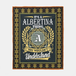 Cobertor De Velo É uma coisa de Albertina que não se podia entender