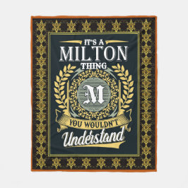 Cobertor De Velo É uma coisa de Milton que você não conseguia enten