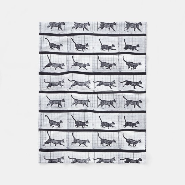 Cobertor De Velo EADWEARD MUYBRIDGE: Gato que anda - cobertura (Frente)