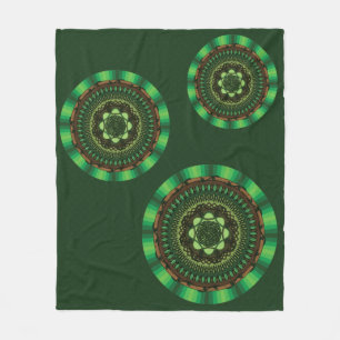 Cobertor De Velo Earth Mandala Fleece Blanket