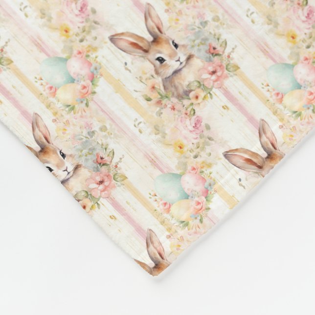 Cobertor De Velo Easter Bunny Seamless Fabric – Pastel Cute Rabbit  (Quina)