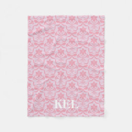 Cobertor De Velo Easter Lily Monogram Blanket